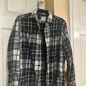 American Eagle Outfitters Monochrome Plaid Shirt